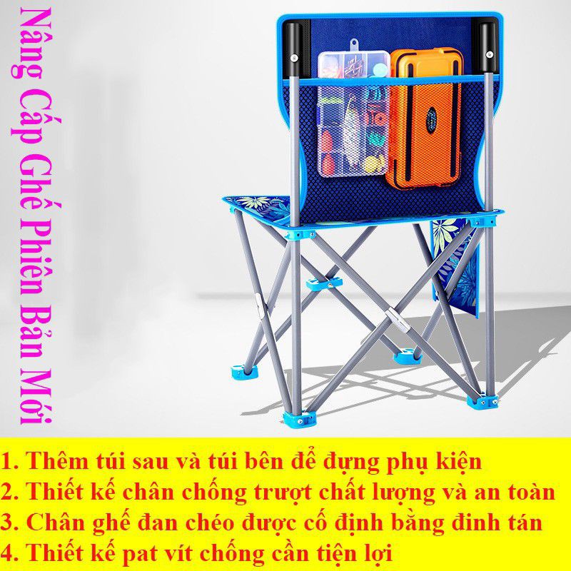 Ghế xếp, ghế câu cá hạ bích gấp gọn mini bỏ túi dễ dàng mang đi du lịch,dã ngoại