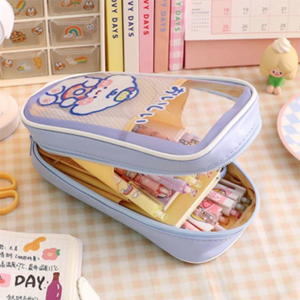 Túi Đựng Bút Đa Năng Có Khóa Kéo In Họa Tiết Hoạt Hình Xinh Xắn