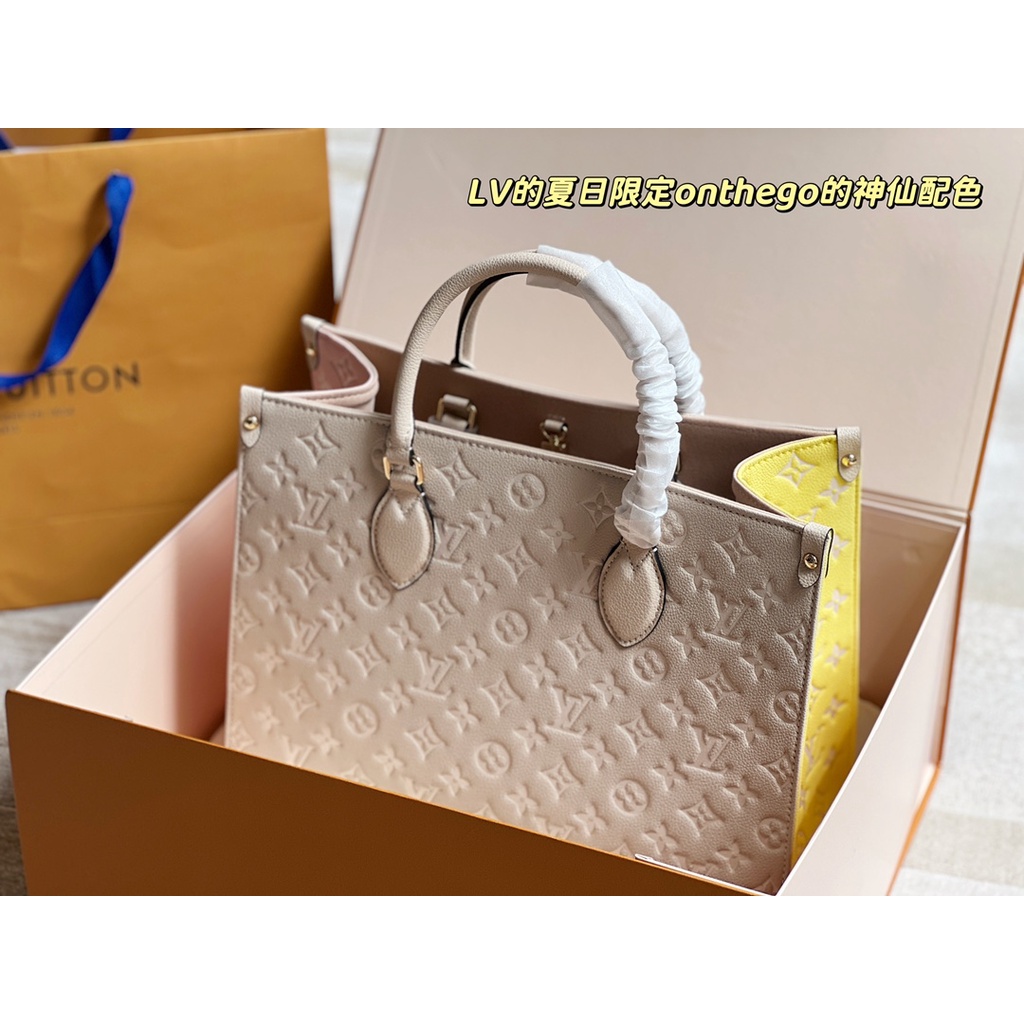 Túi xách nữ da thật thời trang cao cấp Louis Vuitton LV thiết kế họa tiết logo dập nổi thời thượng