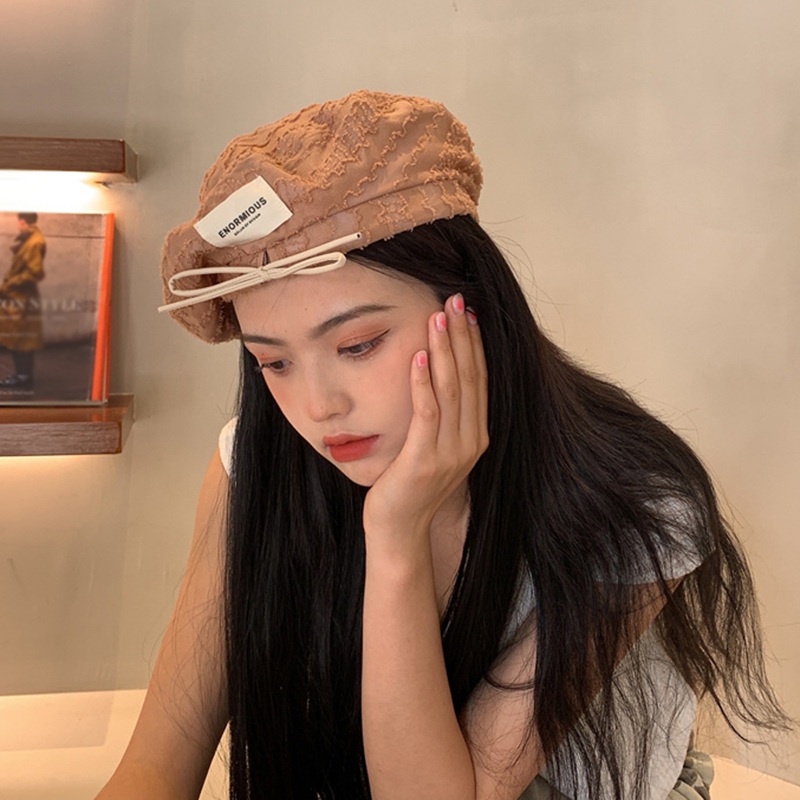Mũ Beret Mỏng Nhẹ Màu Trơn Thời Trang Hàn Quốc Dành Cho Nữ