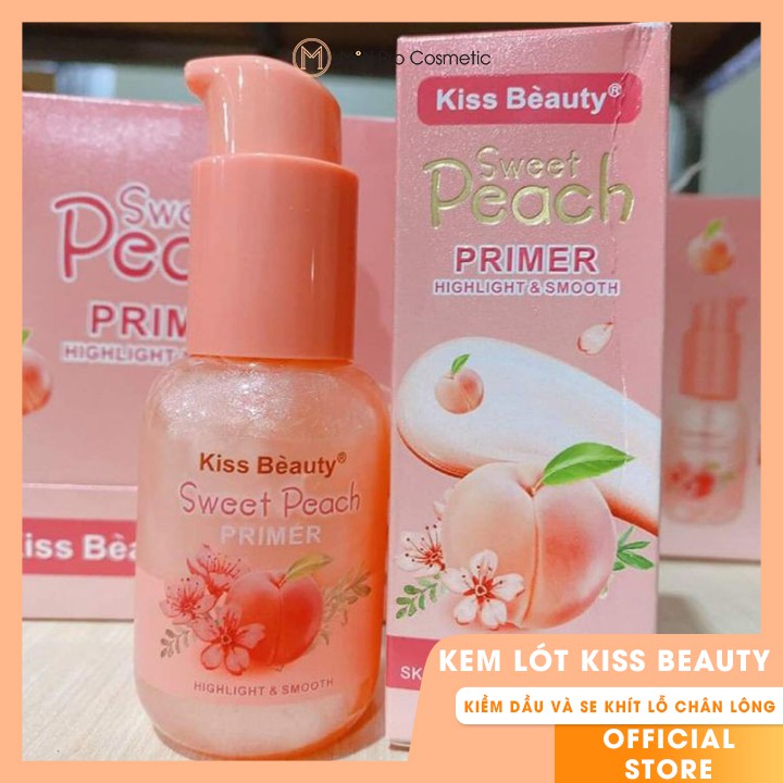 Kem lót nhũ Kiss Beauty Sweet Peach 60ml