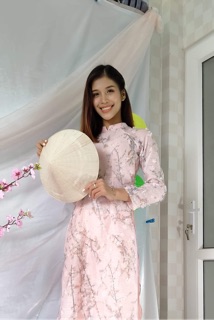 Bộ áo dài cách tân hoa kết 4 tà ( kèm quần)