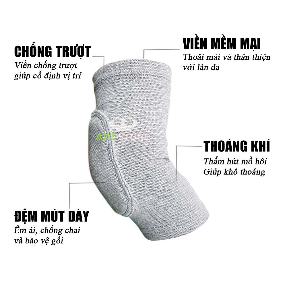 [Combo] Xỏ Khuỷu tay và Đầu gối có miếng đệm bảo vệ - Hỗ trợ tập Yoga, Gym, chơi thể thao