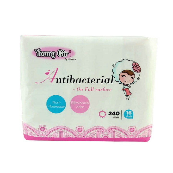 Combo 5 gói Băng vệ sinh kháng khuẩn ban ngày Uucare Young Girl 240mm thumbnail