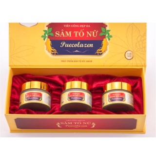 [MẪU MỚI NHẤT] Hộp 3 Lọ Viên Uống Đẹp Da Sâm Tố Nữ Cao Cấp Puecolazen Kohinoor Chính Hãng