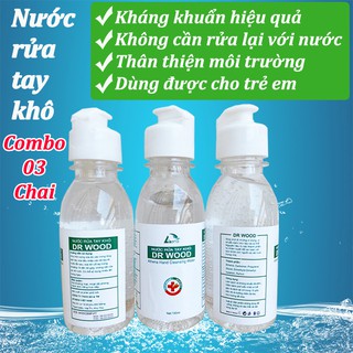 Combo 3 chai nước rửa tay khô sát khuẩn dr wood 100ml