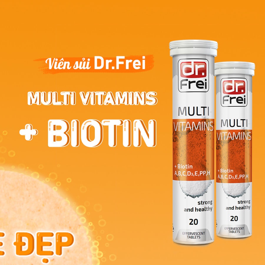 - Vitamin Tổng Hợp Date 2025 Viên sủi Dr. Frei Multivitamins & Biotin  SWISS ENERGY