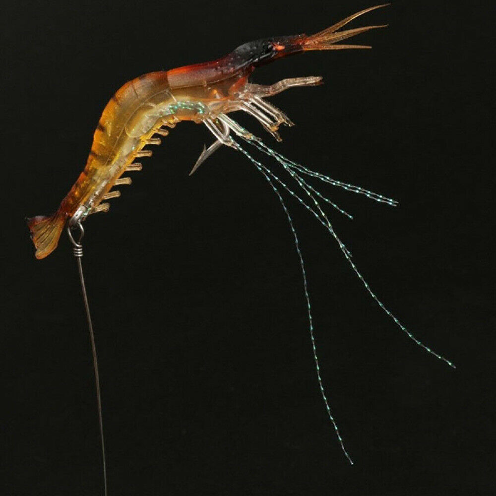 【COD】Set 6 Mồi Câu Cá Giả Hình Tôm Dạ Quang 9cm