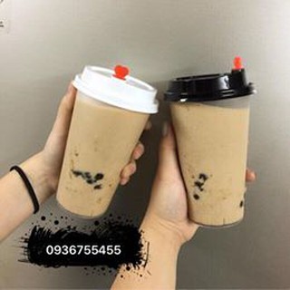 Ly Nhựa Dày Đựng Trà Sữa Nắp Tim (25 cốc)