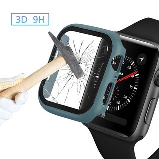 Dây Cao Su Apple Watch + Ốp Kính Cường Lực Apple Watch Series 6/5/SE/4/3/2/1 Size 38-40-42-44