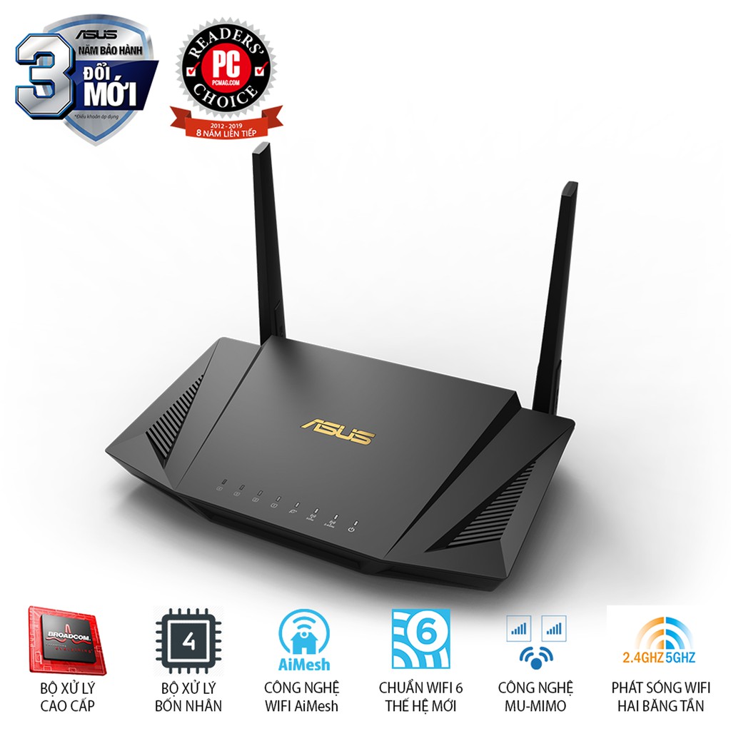 [Mã ELTECHZONE giảm 5% đơn 500K] Bộ phát wifi router ASUS RT-AX56U Băng Tần Kép 2.4GHz/5GHz -Chính Hãng | BigBuy360 - bigbuy360.vn