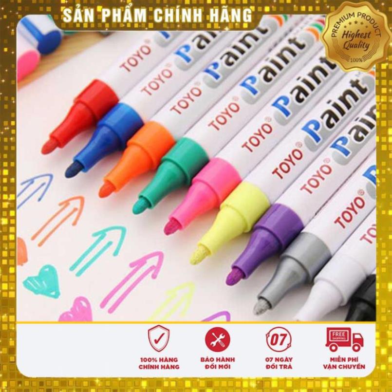 Bút Sơn Toyo Paint Marker Trang Trí, Vẽ Ký Hiệu Lốp ô tô, Xe Máy, Xe Đạp/ Vẽ Bề Mặt Gỗ, Kim Loại, Nhôm, Kính...