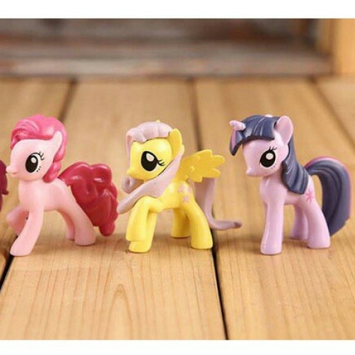 Ngựa Pony thiên thần set 12 con loại to | Ngựa thiên thần Poly