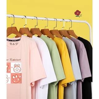 Áo thun Oversize Nam Nữ Thỏ Gấu 4 Ô