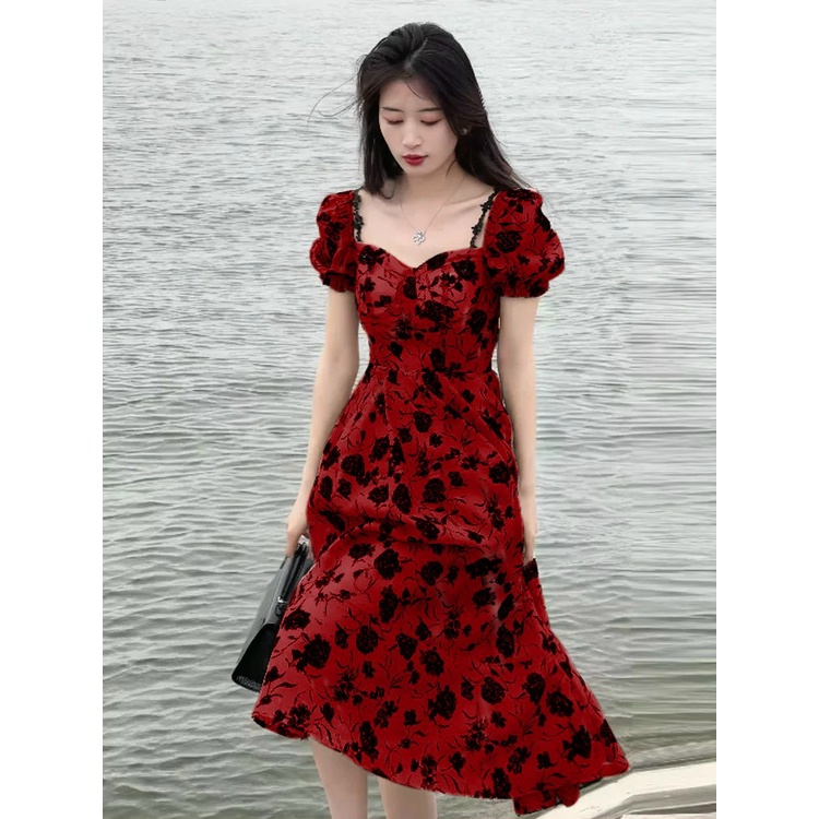 ĐẦM XÒE TAY PHỒNG MẶC ĐƯỢC HAI KIỂU CÓ MÚT NGỰC THIẾT KẾ CỰC ĐỈNH SIÊU ĐẸP