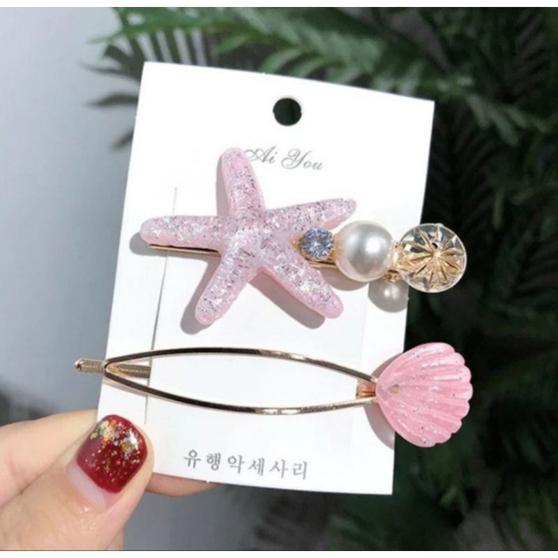 Set 2 kẹp tóc sao biển