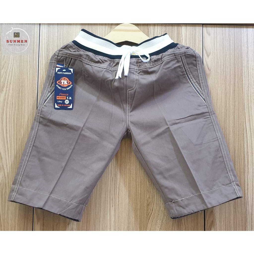 Quần Short Kaki Lưng Thun Nam Co Giãn Cap Cấp Vải Mềm Mịn SUNMEN Size Từ 40-85kg