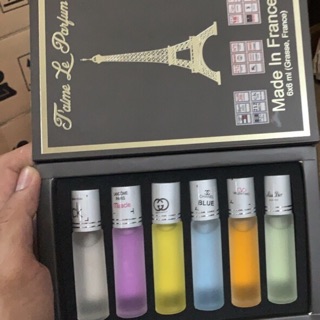 Set nước hoa 6 chai lăn