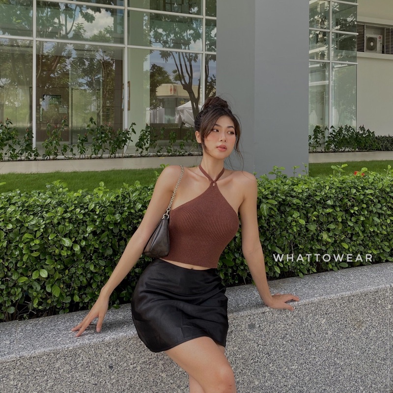 Chân váy lụa ngắn có quần trong by whattowear | BigBuy360 - bigbuy360.vn