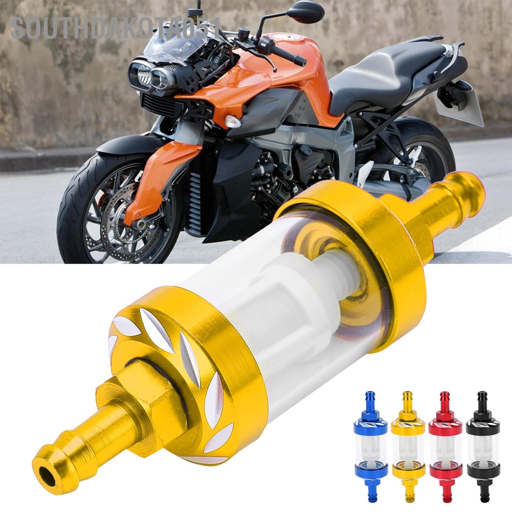 Southdakota051 Bộ lọc nhiên liệu thủy tinh Vỏ hợp kim nhôm Thay thế cho ô tô ATV SUV Xe máy đạp hầm hố