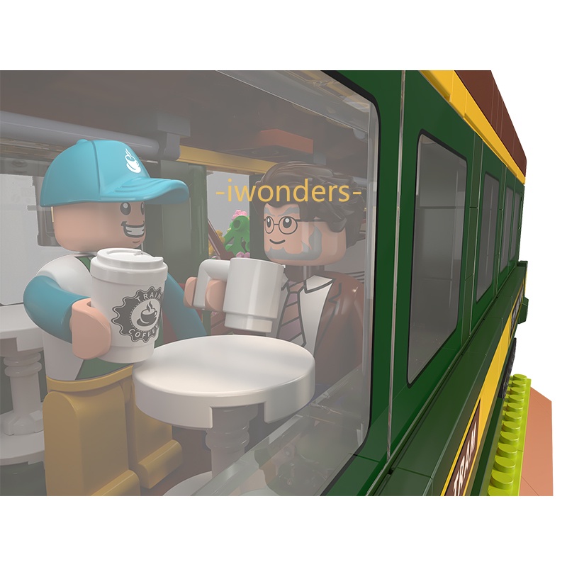 Sáng Tạo Khối Xây Tàu Cà Phê Nhà Giáo Dục Mô Hình Tự Làm Pop Đồ Mặc Nhà Bé Trai Bé Gái Trẻ Em Quà Tặng Đồ Chơi Kids education toys