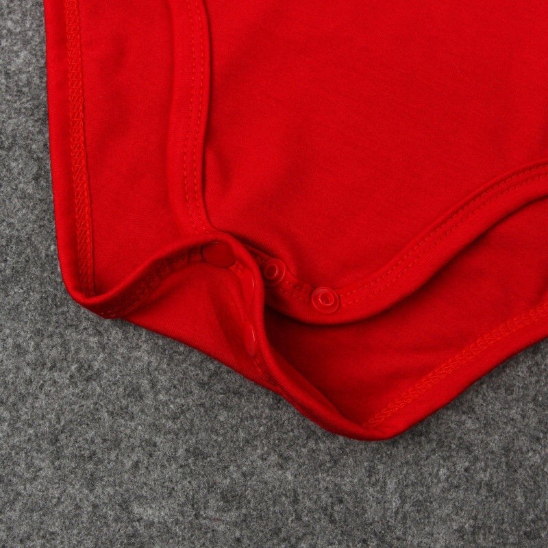 Bộ đồ gồm áo liền quần + quần dài bằng cotton phong cách Giáng sinh cho bé 0-18 tháng tuổi