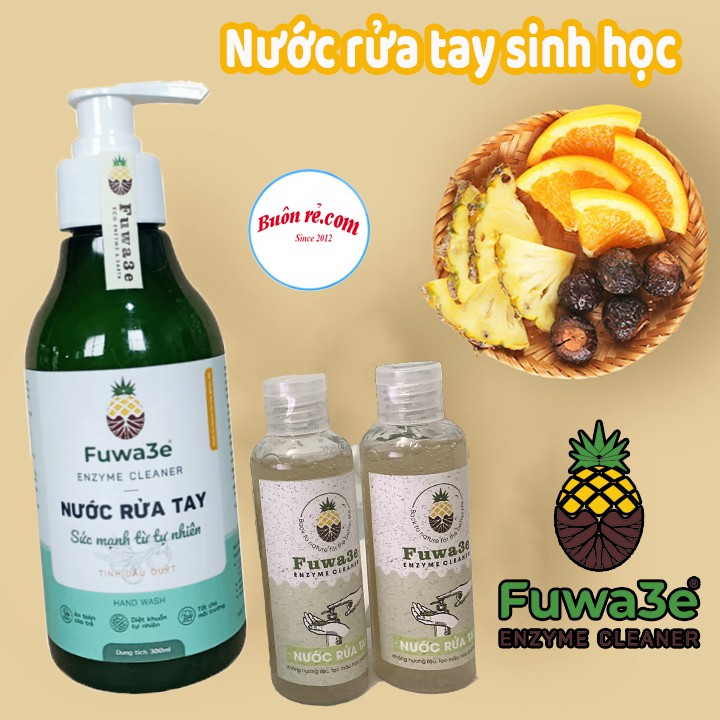 Nước rửa tay sinh học Fuwa3e 300ml chiết xuất từ vỏ hoa quả tự nhiên an toàn cho da và trẻ nhỏ - Buôn Rẻ 01294-1