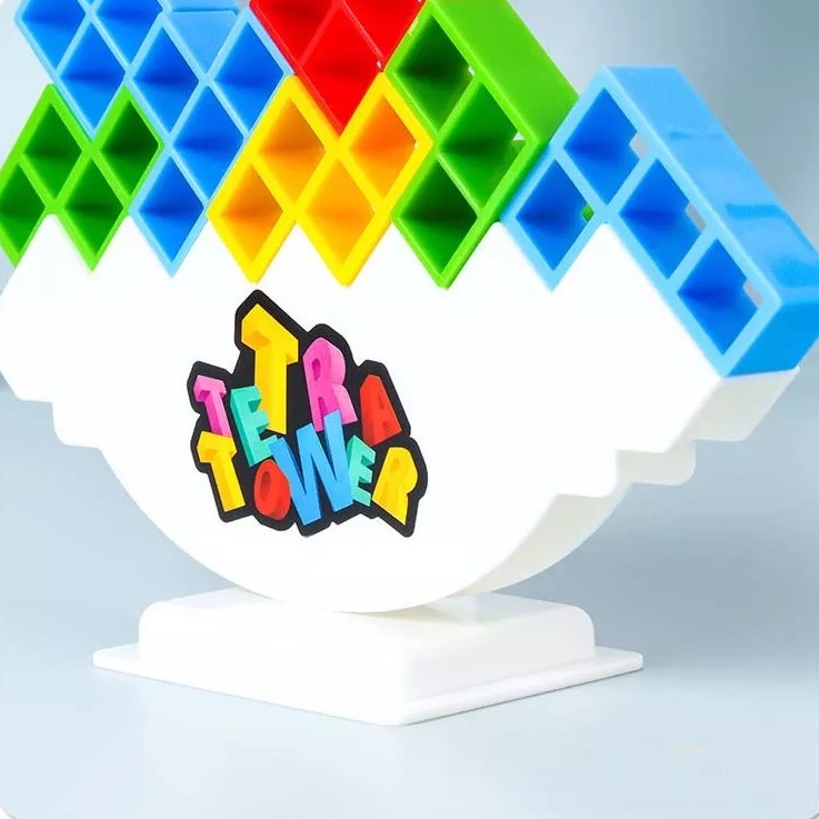 Đồ chơi xếp hình thăng bằng 32 khối ANDY KIDS Tetra Tower Board Game cho đội nhóm đồ chơi xả stress hình khối lắp ráp