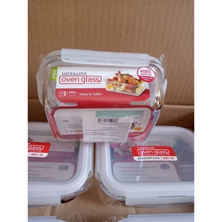 Bộ 3 Hộp thủy tinh chịu nhiệt Lock and Lock 420 ml