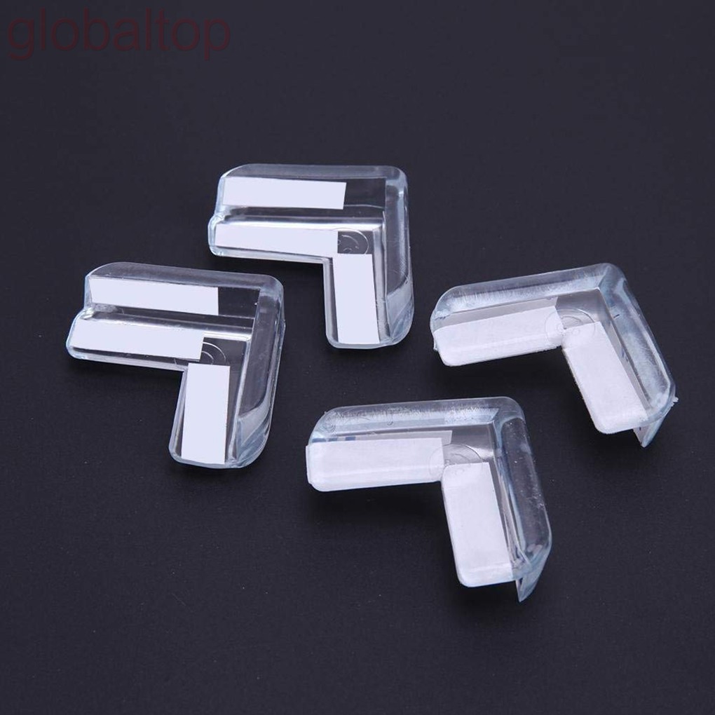 Set 4 miếng nhựa pvc trong suốt bọc góc bàn bảo vệ an toàn dành cho bé
