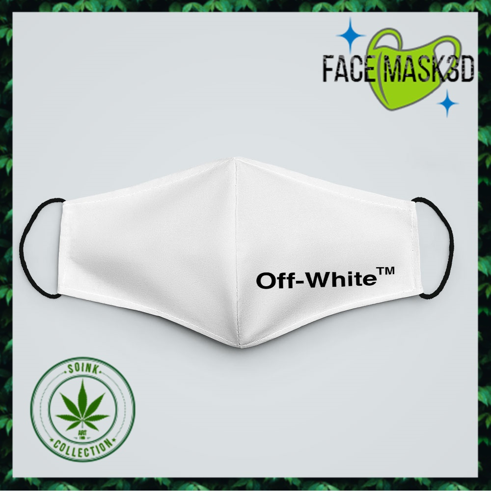 Khẩu Trang Vải O.f.f_W.h.i.t.e_ 74 Soink Vải Cotton 100%,Kháng Khuẩn,Không Đau Tai,Dễ Thở Cho Nam Nữ