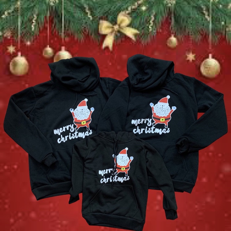 Hoodie nỉ giáng sinh Ông Già Noel (có áo cho bé) (có ảnh chụp)