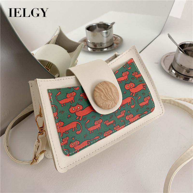 IELGY Túi Đeo Vai/Xách Tay In Họa Tiết Đơn Giản Thời Trang Cho Nữ