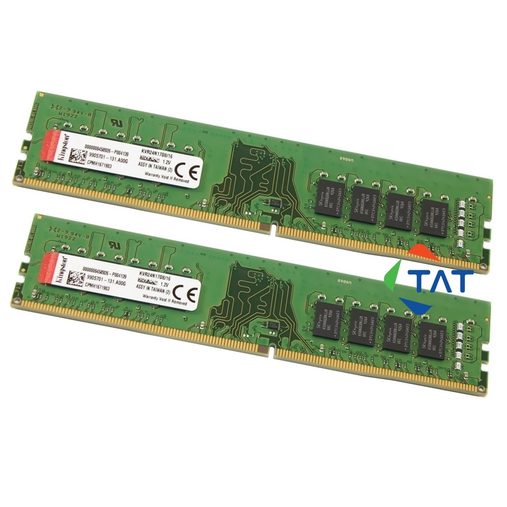 Ram PC Kingston 16GB DDR4 2400MHz Chính Hãng - Mới Bảo hành 36 tháng