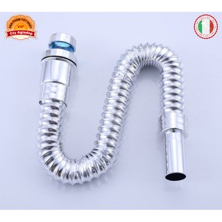 Phông Lật - Nút Ấn Xi Phông cho chậu rửa Lavabo - Thép ITALIA cao cấp SUS304 100 năm ko rỉ