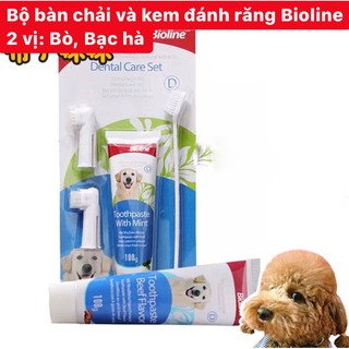 Bộ Đánh Răng Chó Mèo Bioline 100g