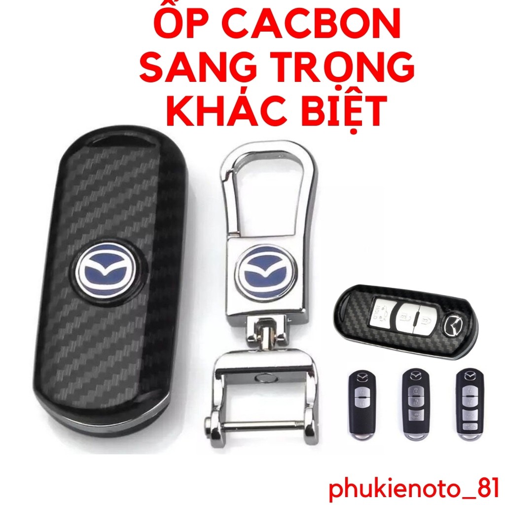 Ốp chìa khoá Mazda 3, CX5...❤Freeship ❤️ Vân cacbon cao cấp
