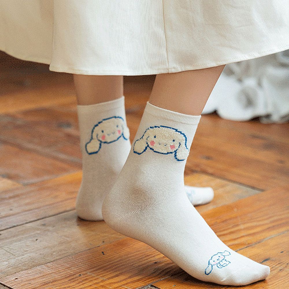Vớ cotton thoáng khí in họa tiết cún dễ thương phong cách harajuku thời trang cho nữ