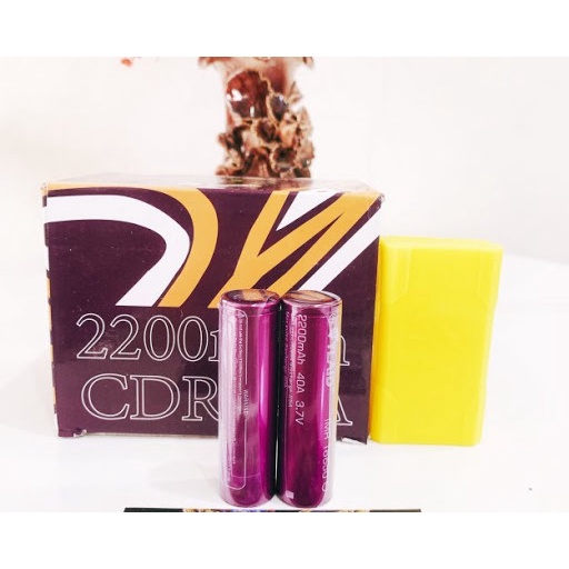 Combo 2 Pin Cylaid 18650 tím &amp; 1 sạc đôi Cylaid i2 CHÍNH HÃNG 40A 2200mAh