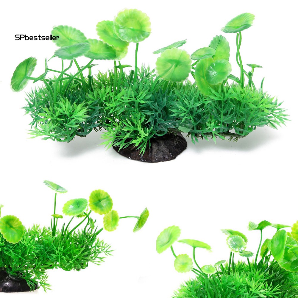 Cây lá sen nhân tạo dành cho trang trí bể cá