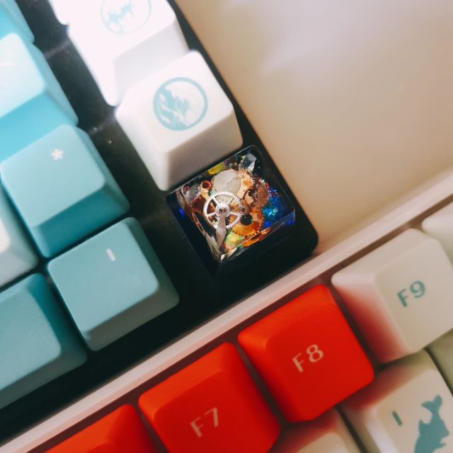 Nút Keycap SA profile hàng R1 - Resin Nút bàn phím steampunk bánh răng