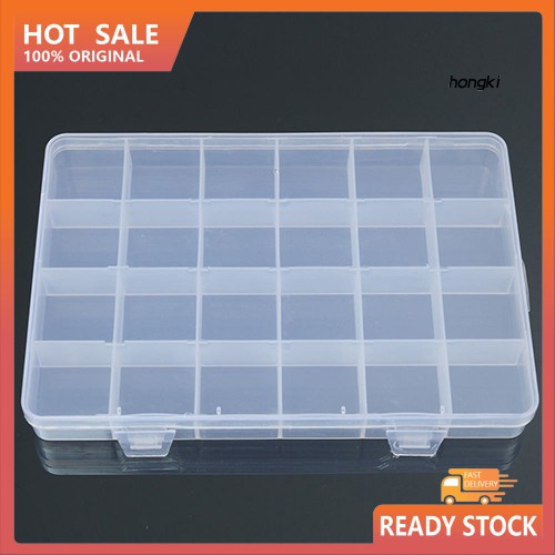 Hộp đựng đồ trang sức bằng nhựa thiết kế 24 ngăn tiện dụng