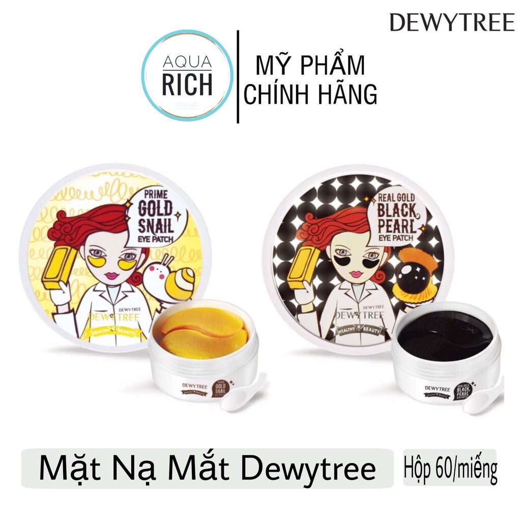 Mặt Nạ Mắt Dewytree Giảm Quầng Thâm Từ Ốc Sên 60 Miếng Prime Gold Snail Eye Patch