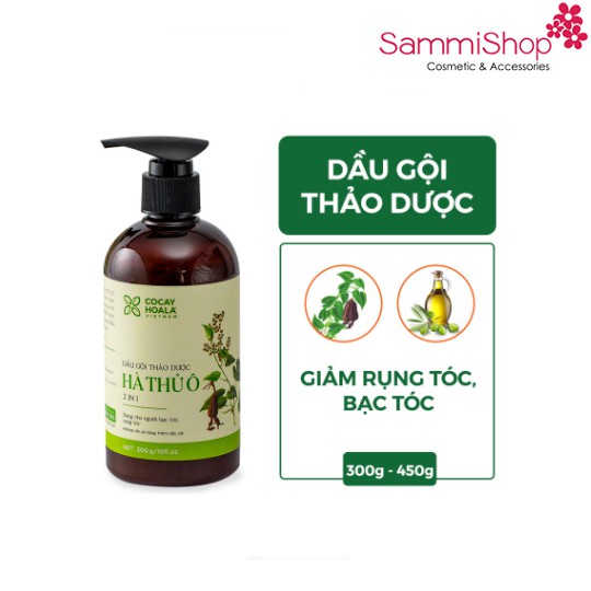 Dầu Gội Thảo Dược Hà Thủ Ô 2in1 Giảm Rụng Tóc Bạc Tóc Cocayhoala