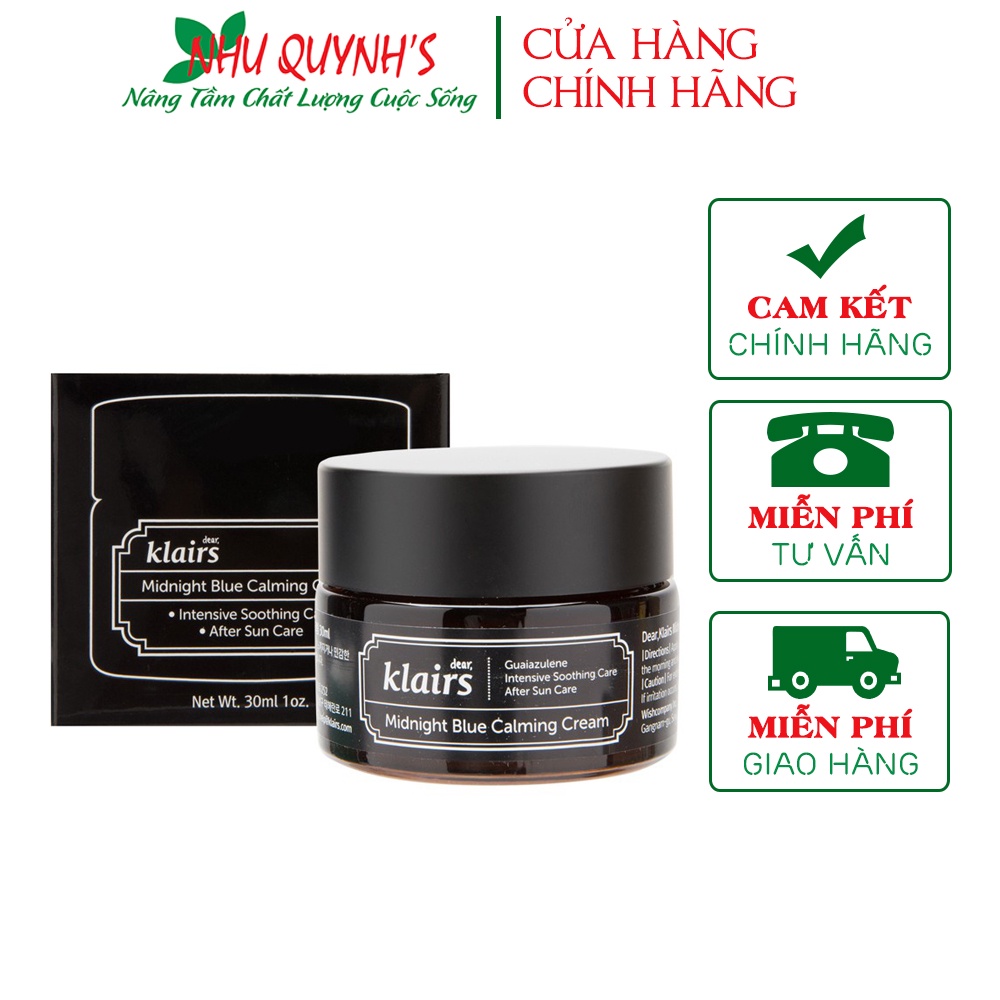 Kem dưỡng Klairs Midnight Blue Calming Cream (30ml)