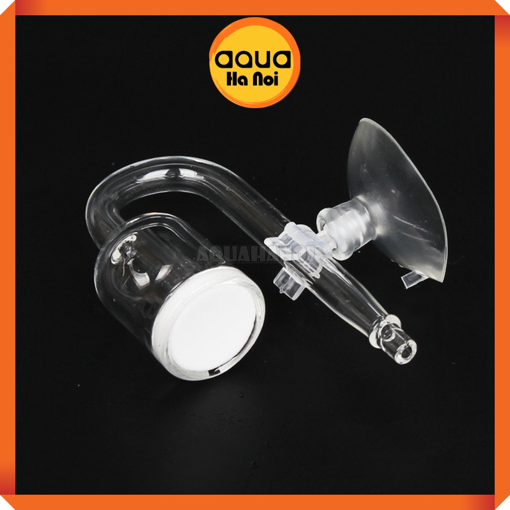 Cốc sủi co2 thủy tinh trong suốt siêu mịn cho bể thủy sinh - Phi 2cm