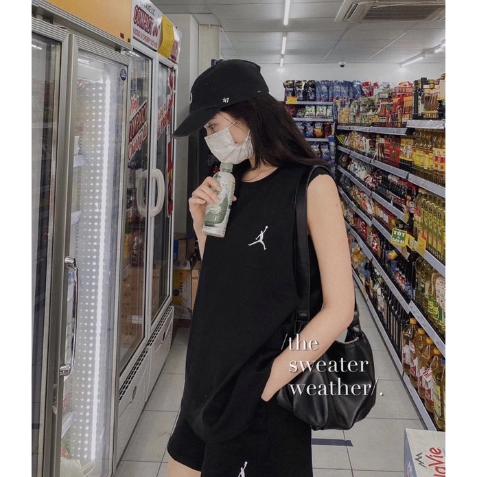 [Ảnh thật/Video/Sẵn]Set TANKTOP thêu logo ngươi chất cotton siêu đẹp