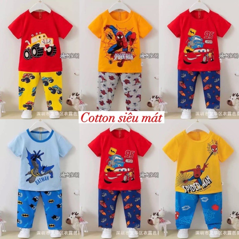 SIÊU SALE Bộ quần áo siêu nhân chất cotton siêu mát mềm mịn