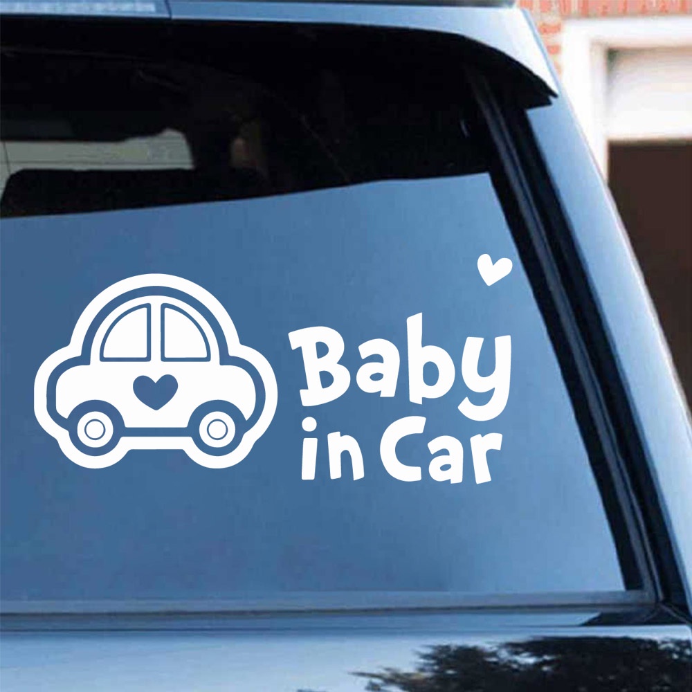 Miếng Dán Trang Trí Xe Hơi Chống Thấm Nước Họa Tiết Hoạt Hình baby in Car