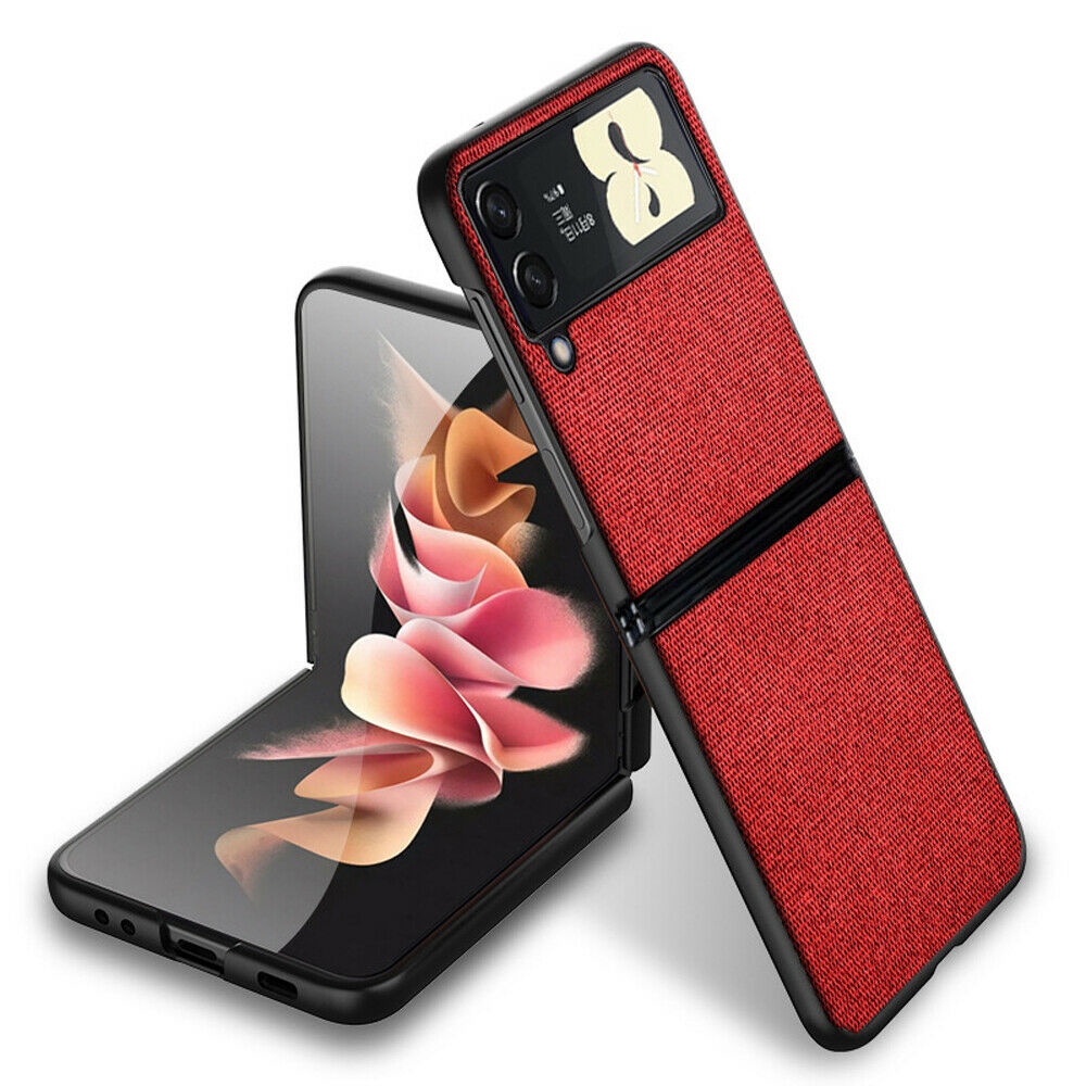 Bao Da Điện Thoại Nắp Gập Bằng Vải Canvas Cho Samsung Galaxy Z Flip 3 Flip3 5g